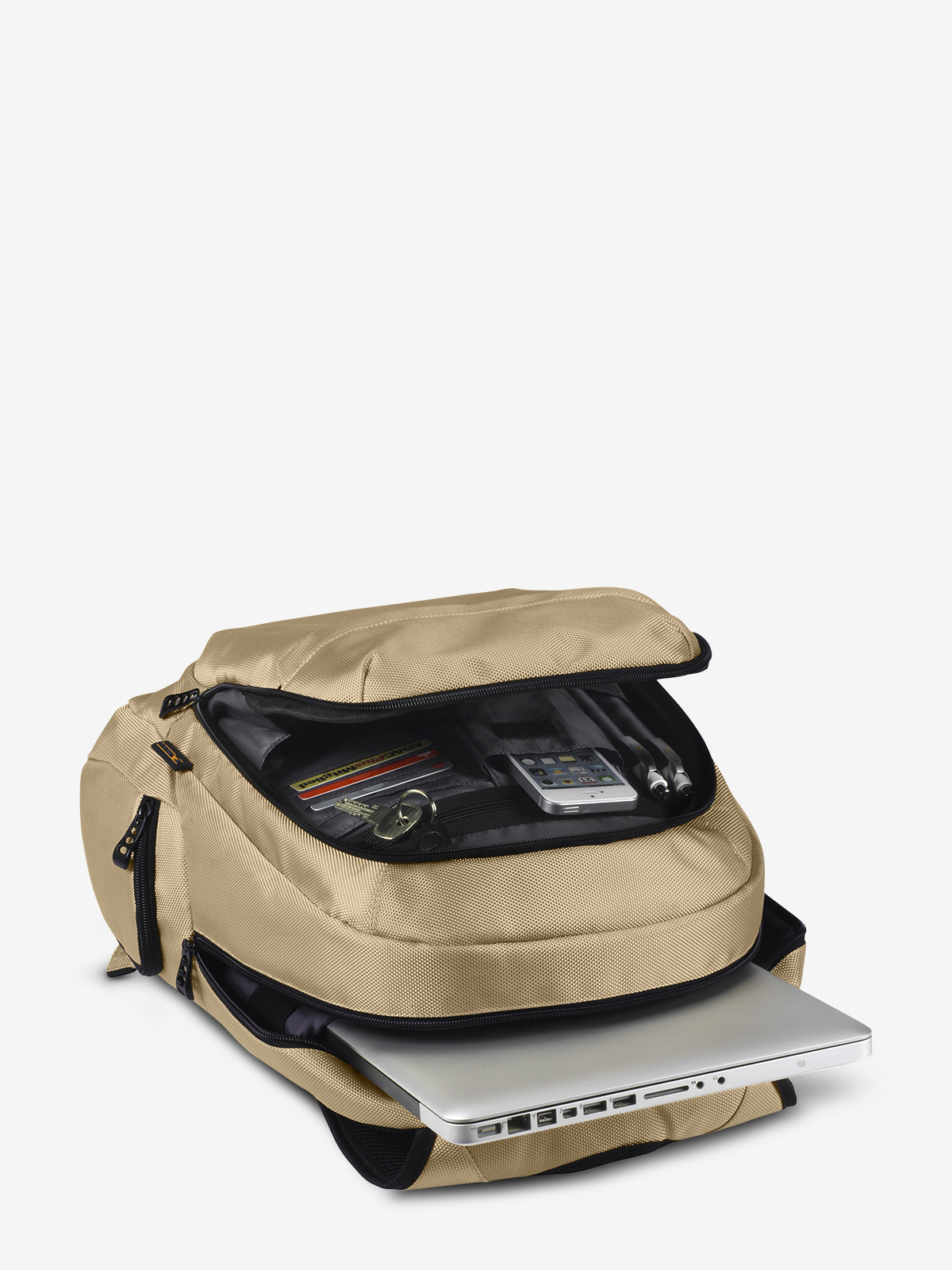 Notebook-Rucksack MISSION beige detail