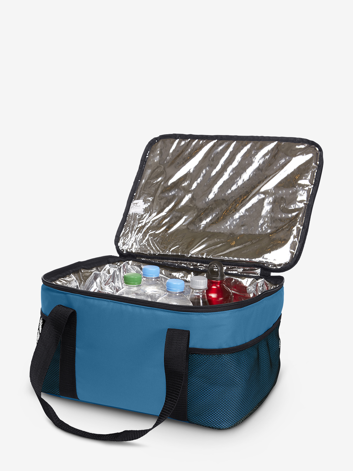 Kuehltasche FAMILY XL cyan gefuellt