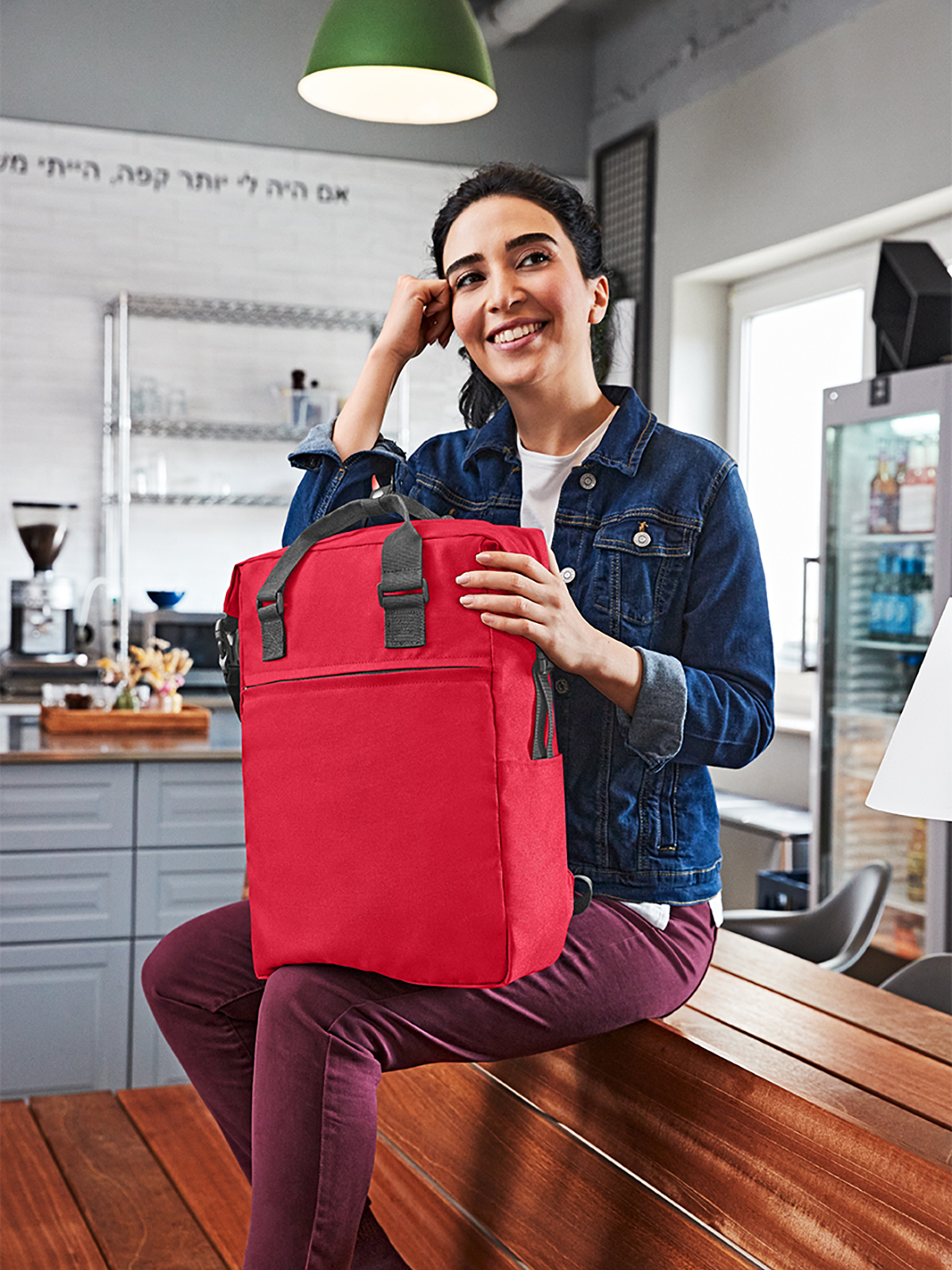 Notebook-Rucksack DAILY rot mit Model