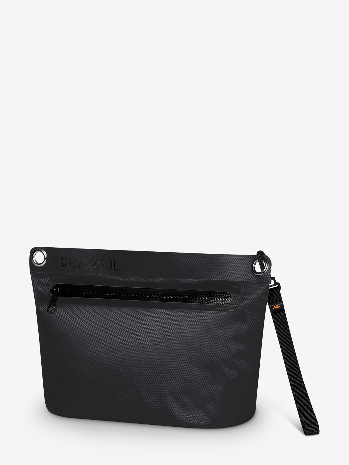 zipper bag DRYBAG black at an angle