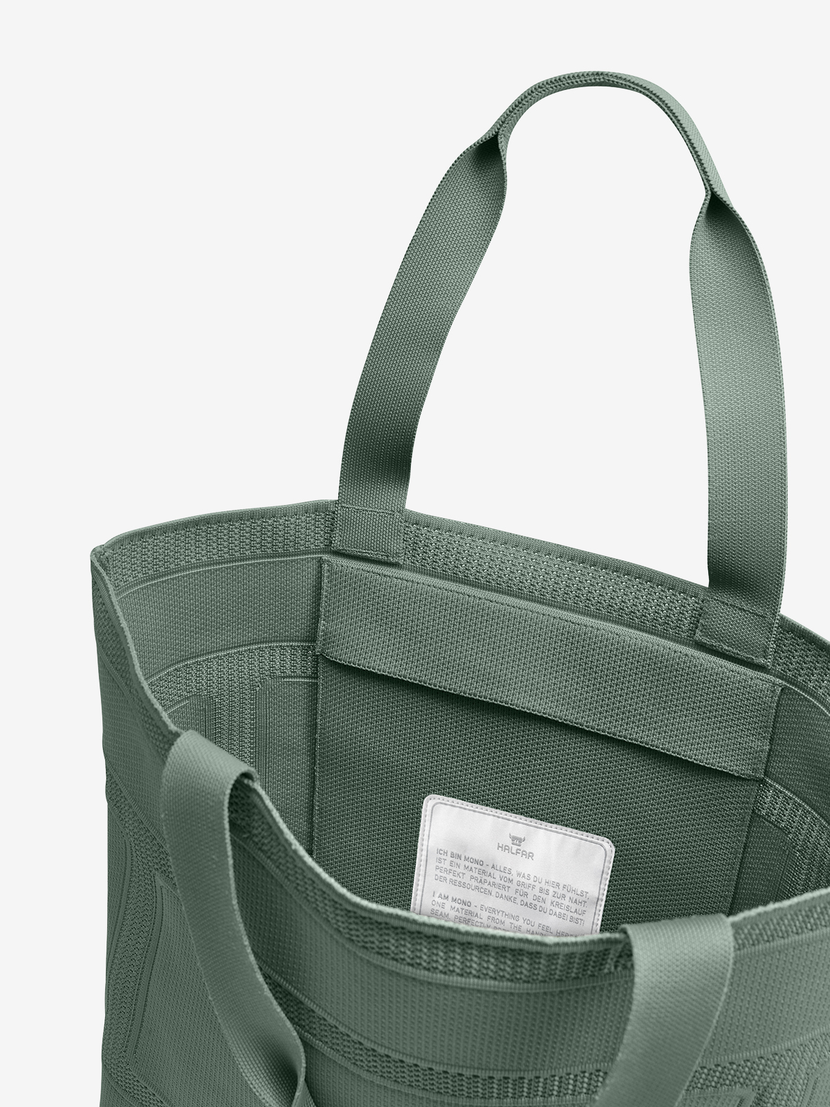shopper MONO green-grey inside