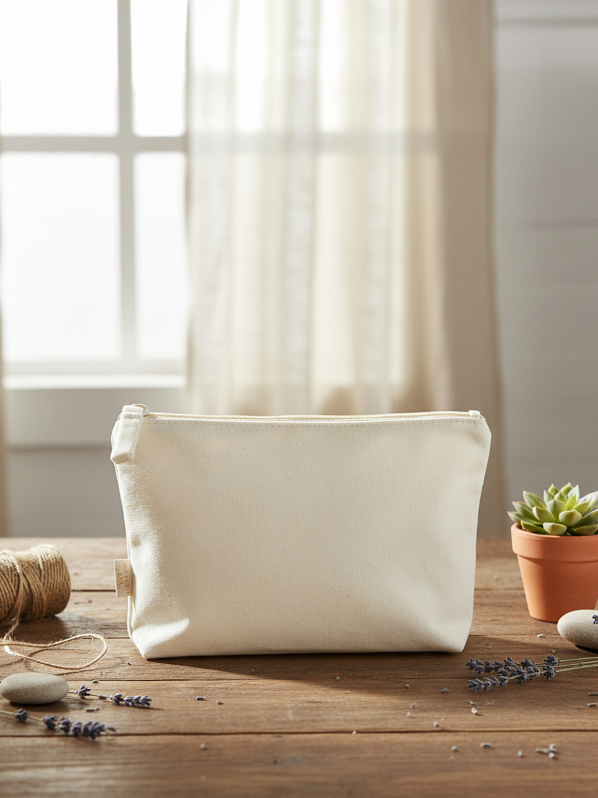 Reissverschluss-Tasche ORGANIC S natur Mood