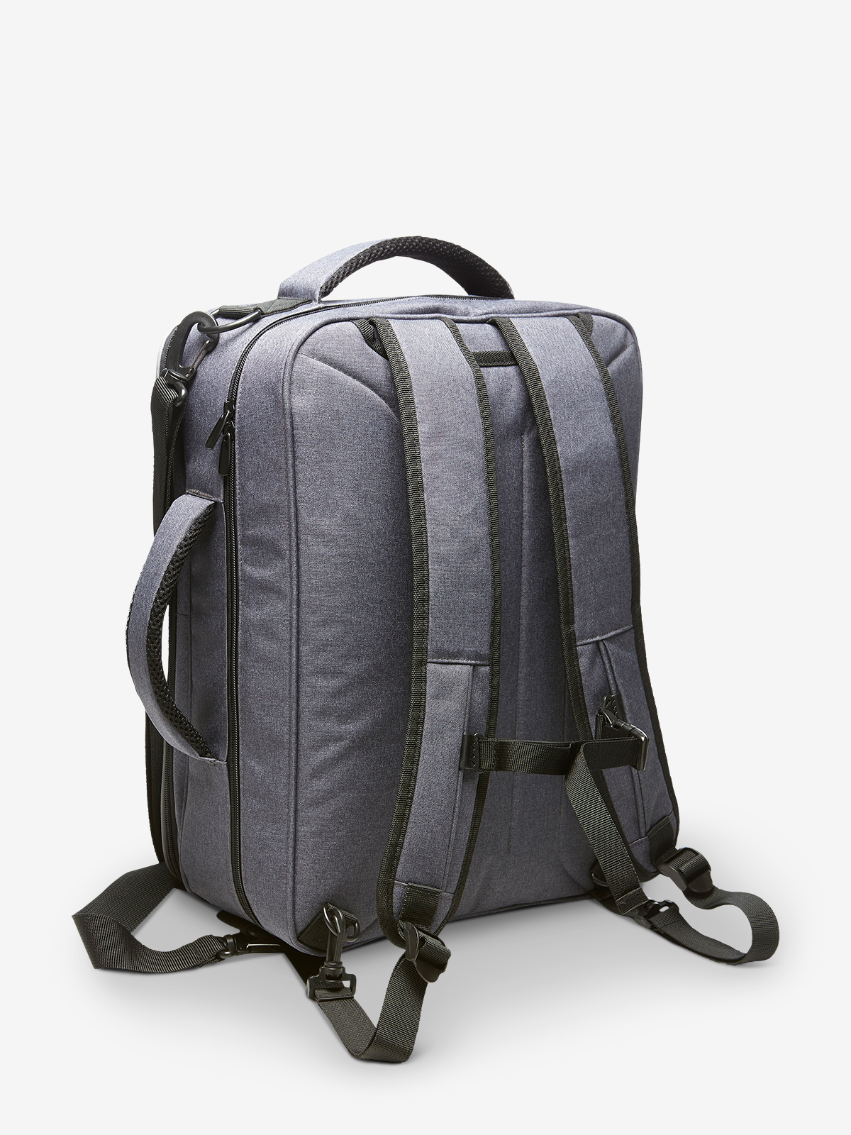 Combibag ATTENTION blau-grau-meliert ruecken schraeg