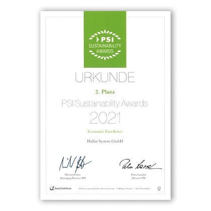 Halfar Auszeichnung PSI Economic Excellence 2021