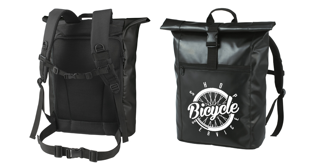 Kuriertaschen bedrucken präsentiert mit dem RUCKSACK KURIER ECO