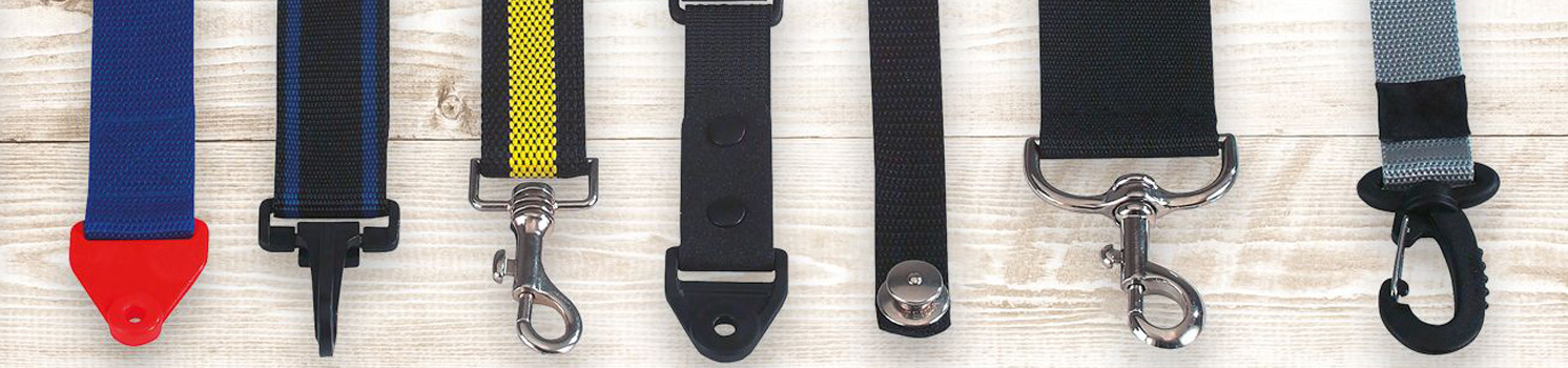 Verschiedene Gurte mit unterschiedlichen Verschlüssen