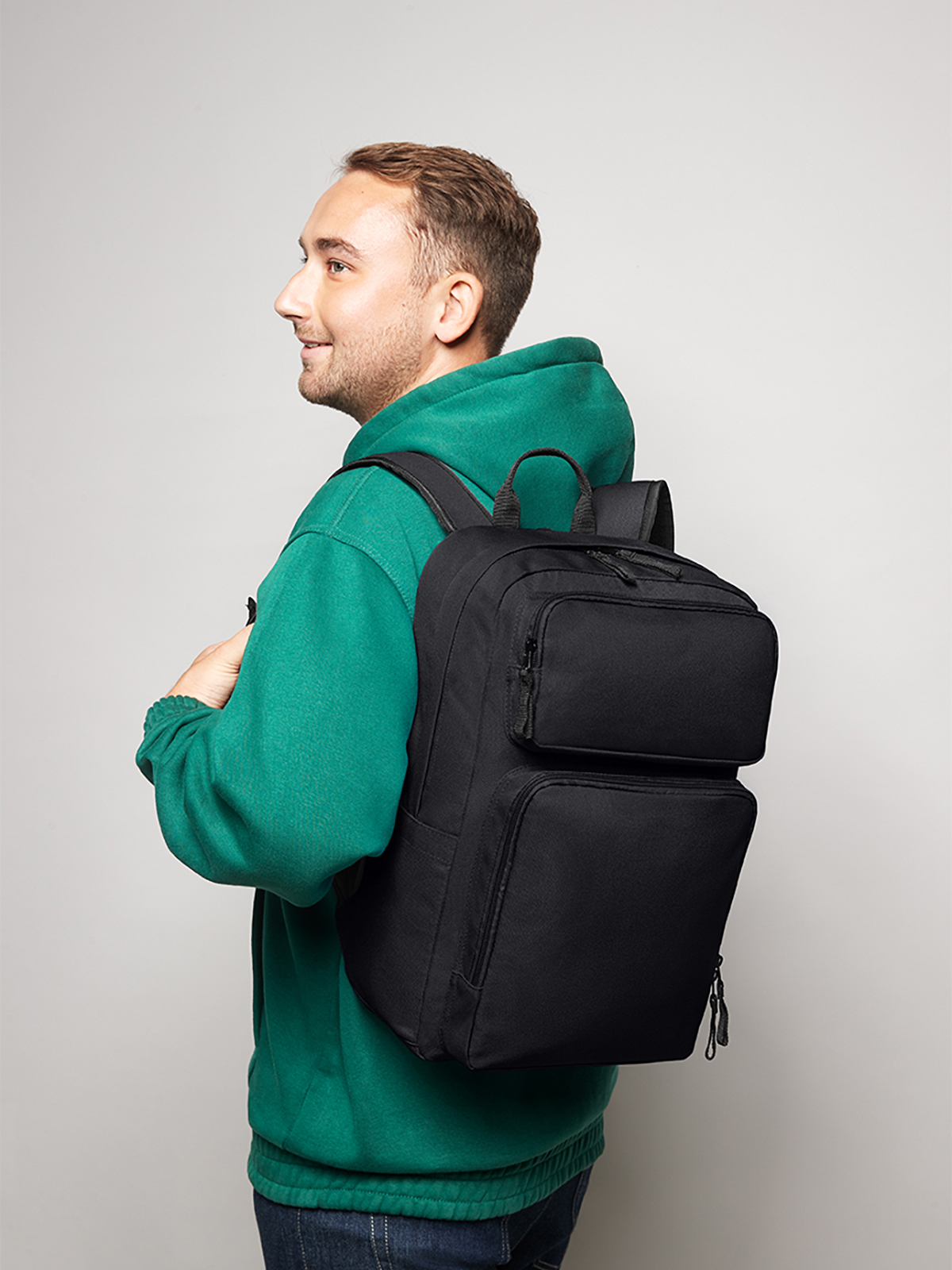 Notebook-Rucksack FELLOW schwarz mit Model