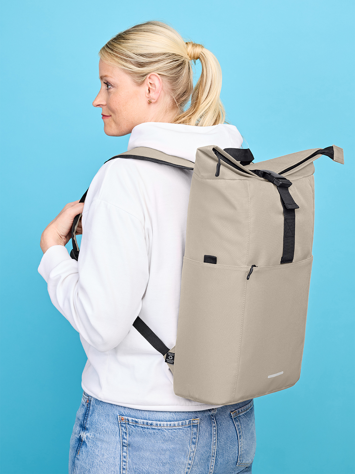 Rucksack BASIC beige mit Model