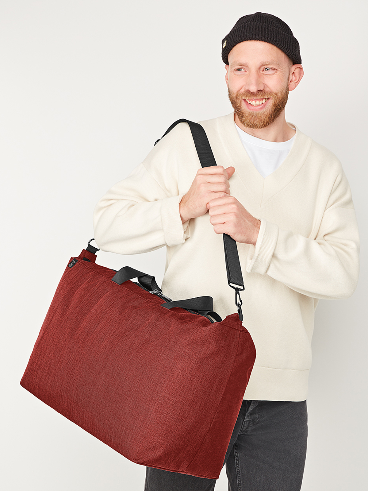 Sport-/Reisetasche EUROPE rot-meliert mit Model