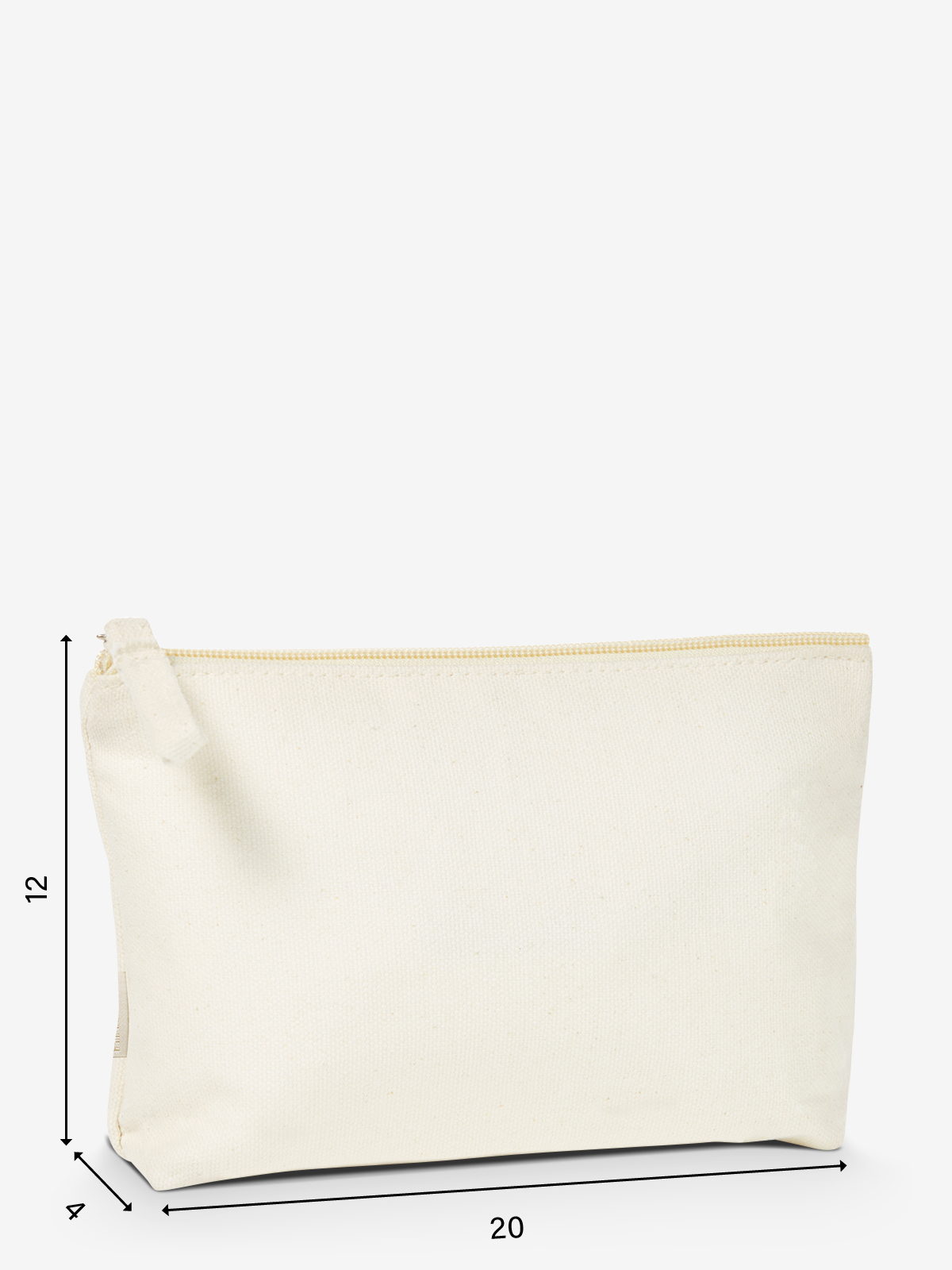 Abmessungen Reißverschluss-Tasche ORGANIC S