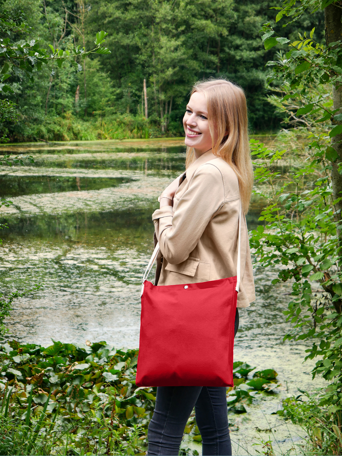 Shopper LIKE rot mit Model