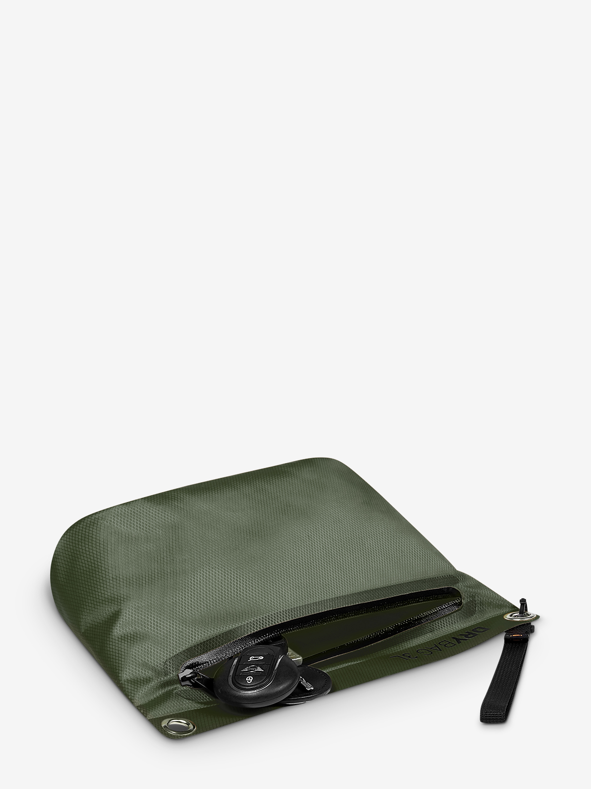 Reissverschluss-Tasche DRYBAG oliv liegend