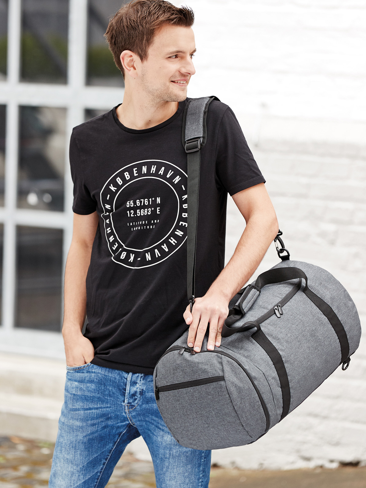 Multibag CRAFT grau-meliert mit Model