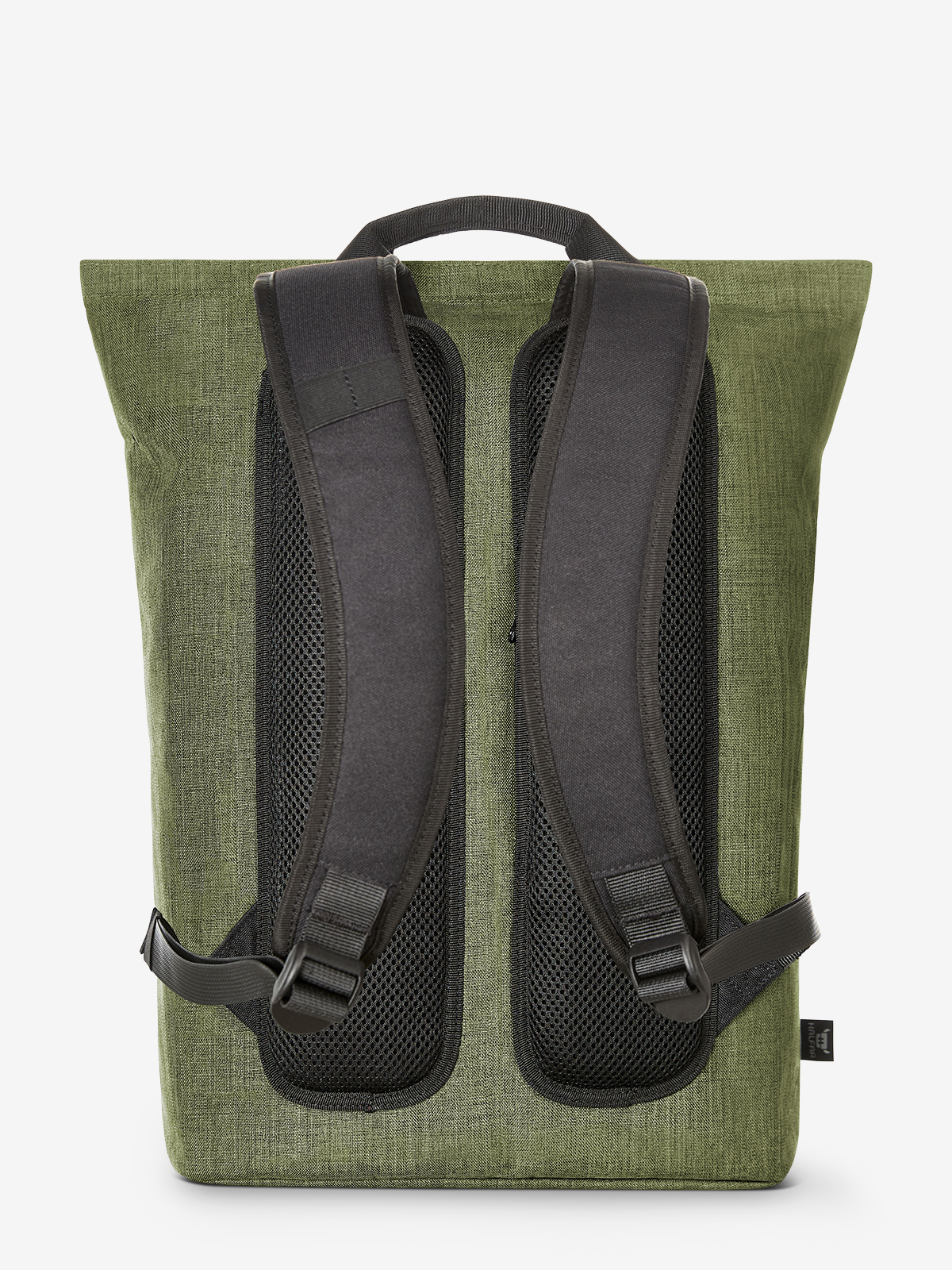 Laptop-Rucksack EUROPE gruen-meliert ruecken