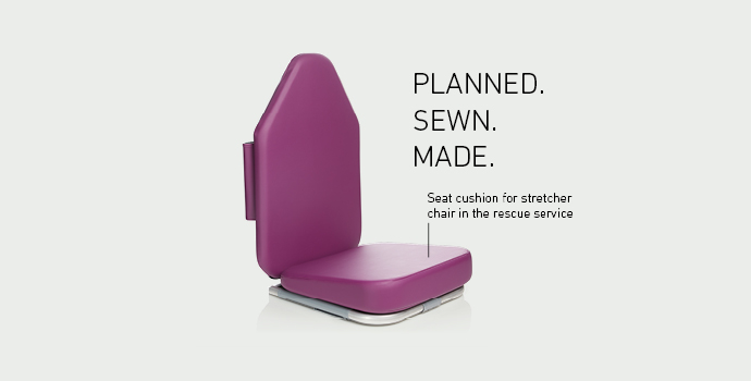 Halfar evacuation chair – Close-up of safety features