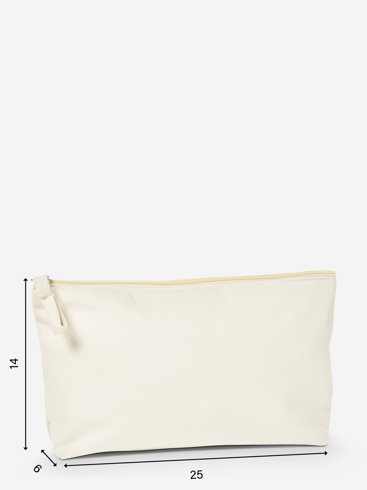 Abmessungen Reißverschluss-Tasche ORGANIC M