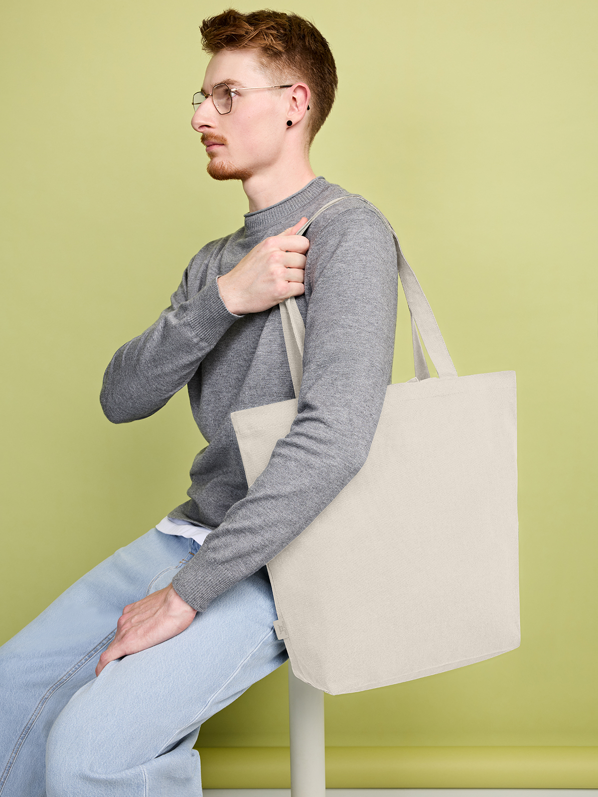 Freizeit-Shopper ORGANIC natur mit Model