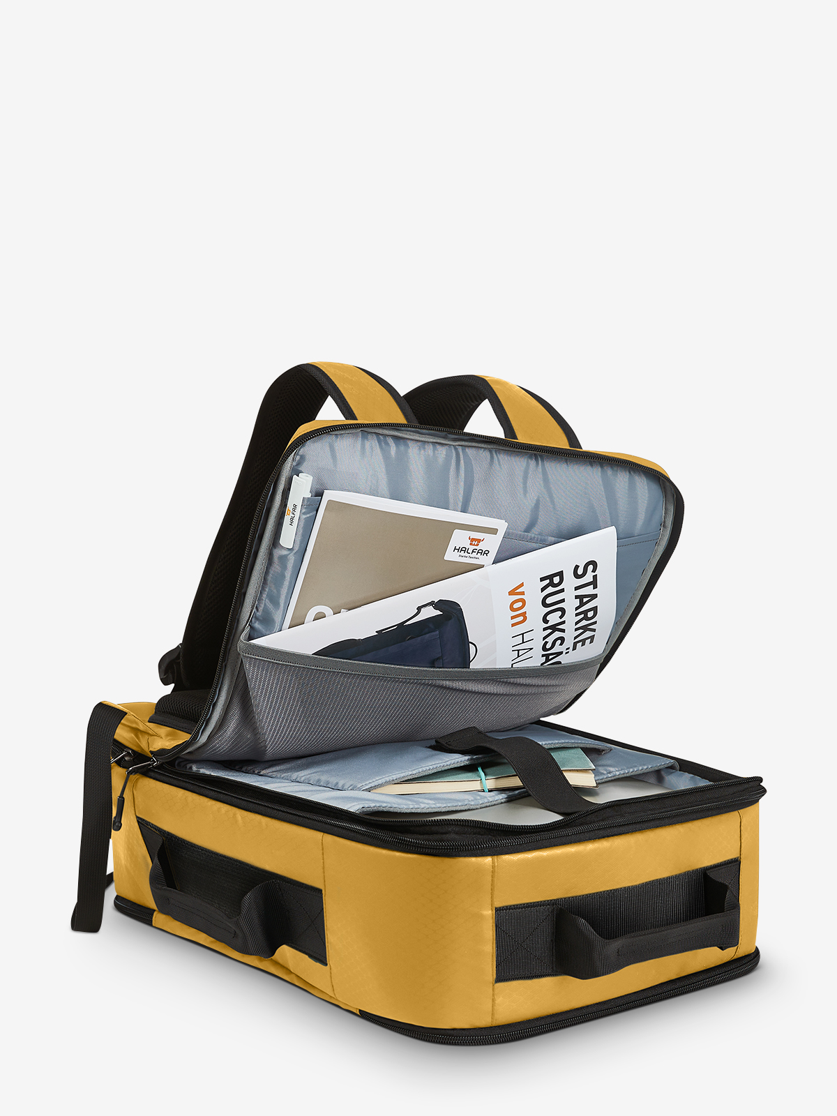Reise-Rucksack ACTIVE senfgelb gefuellt