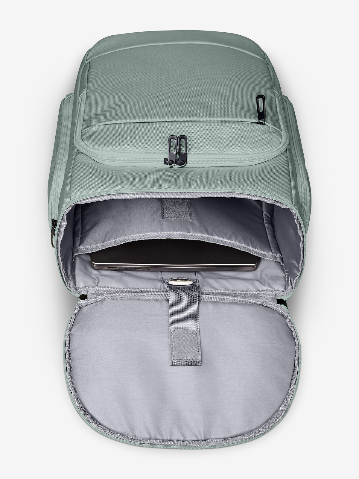 Notebook-Rucksack SOLID gruengrau gefuellt