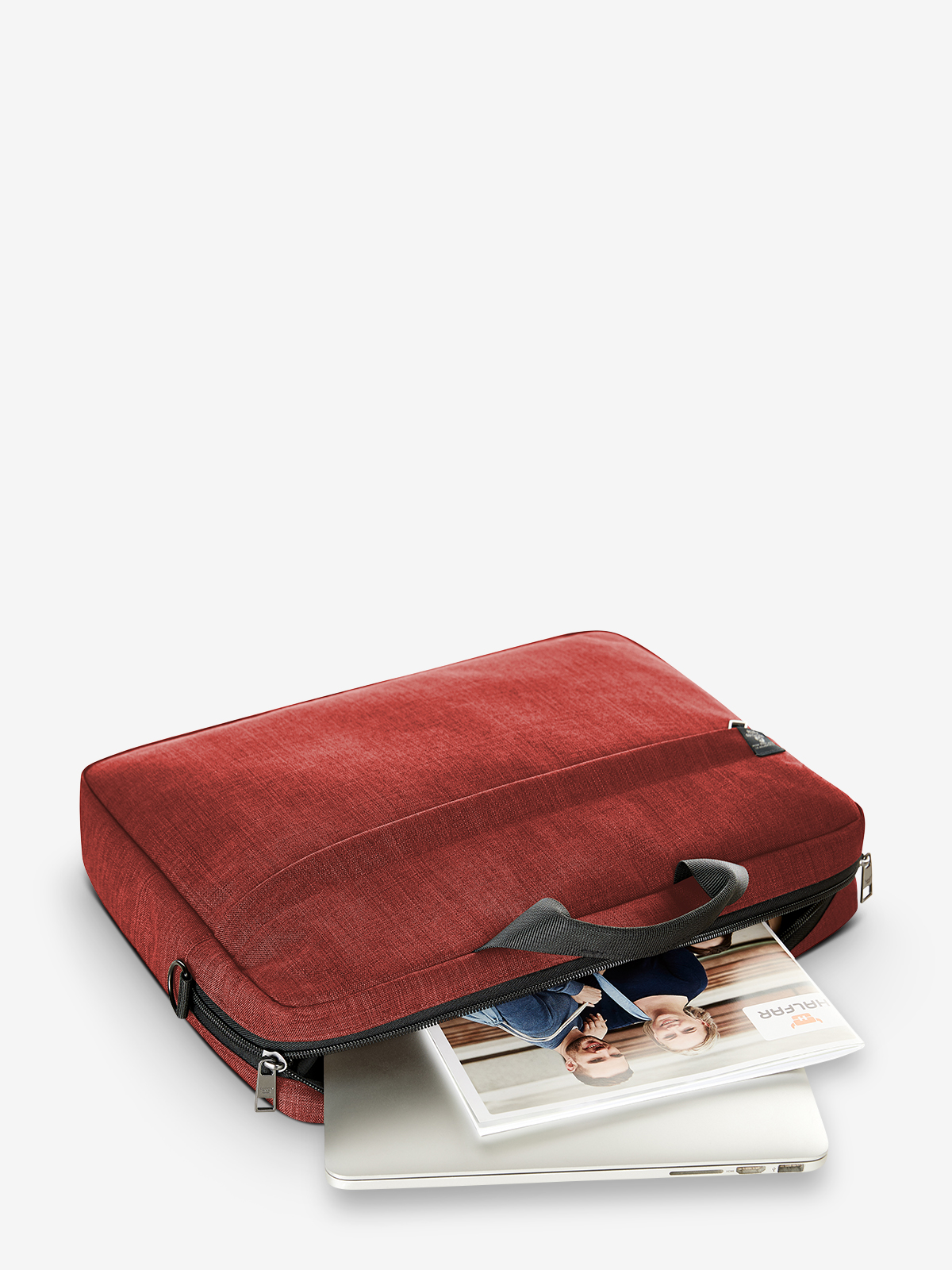 Notebook-Tasche EUROPE rot-meliert gefuellt