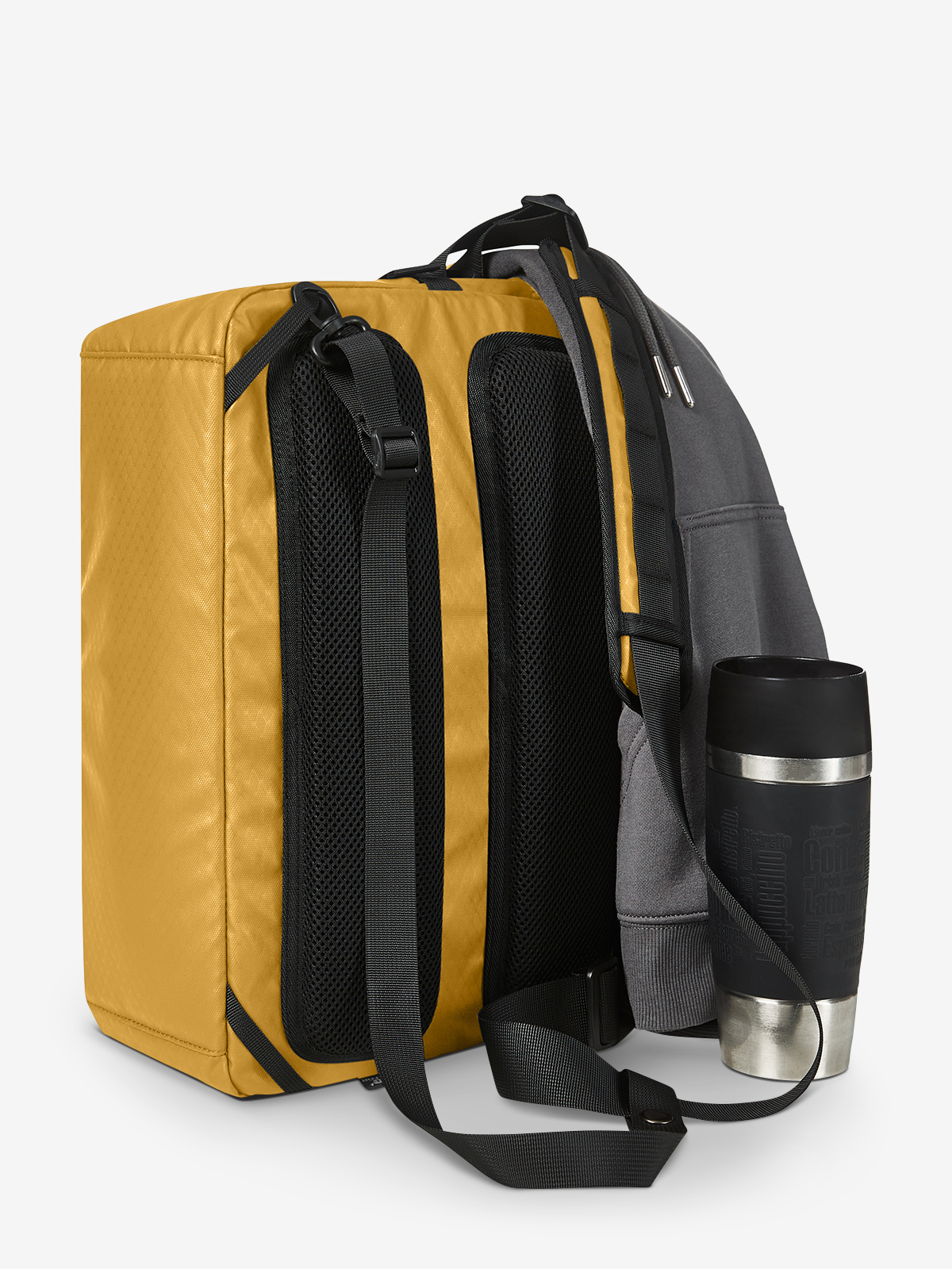 notebook bag ACTIVE mustard-yellow at an angle