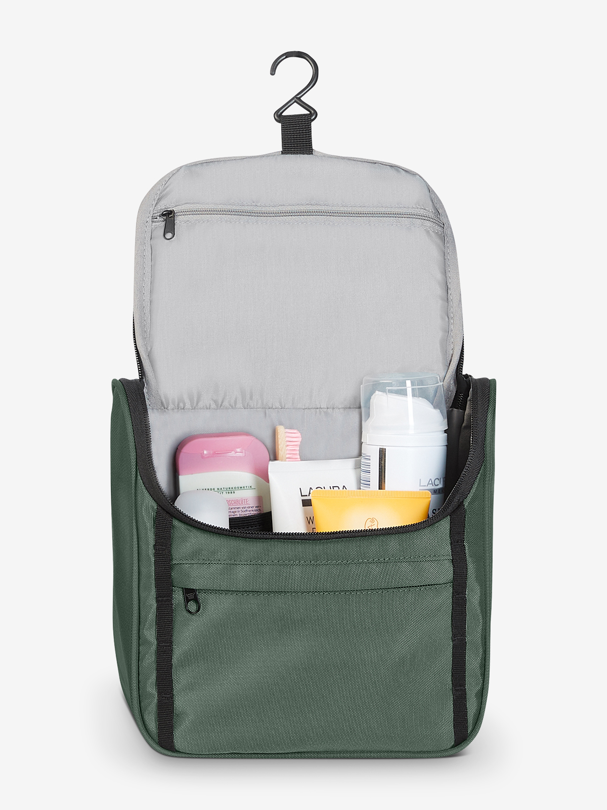 wash bag FLEX green-grey filled