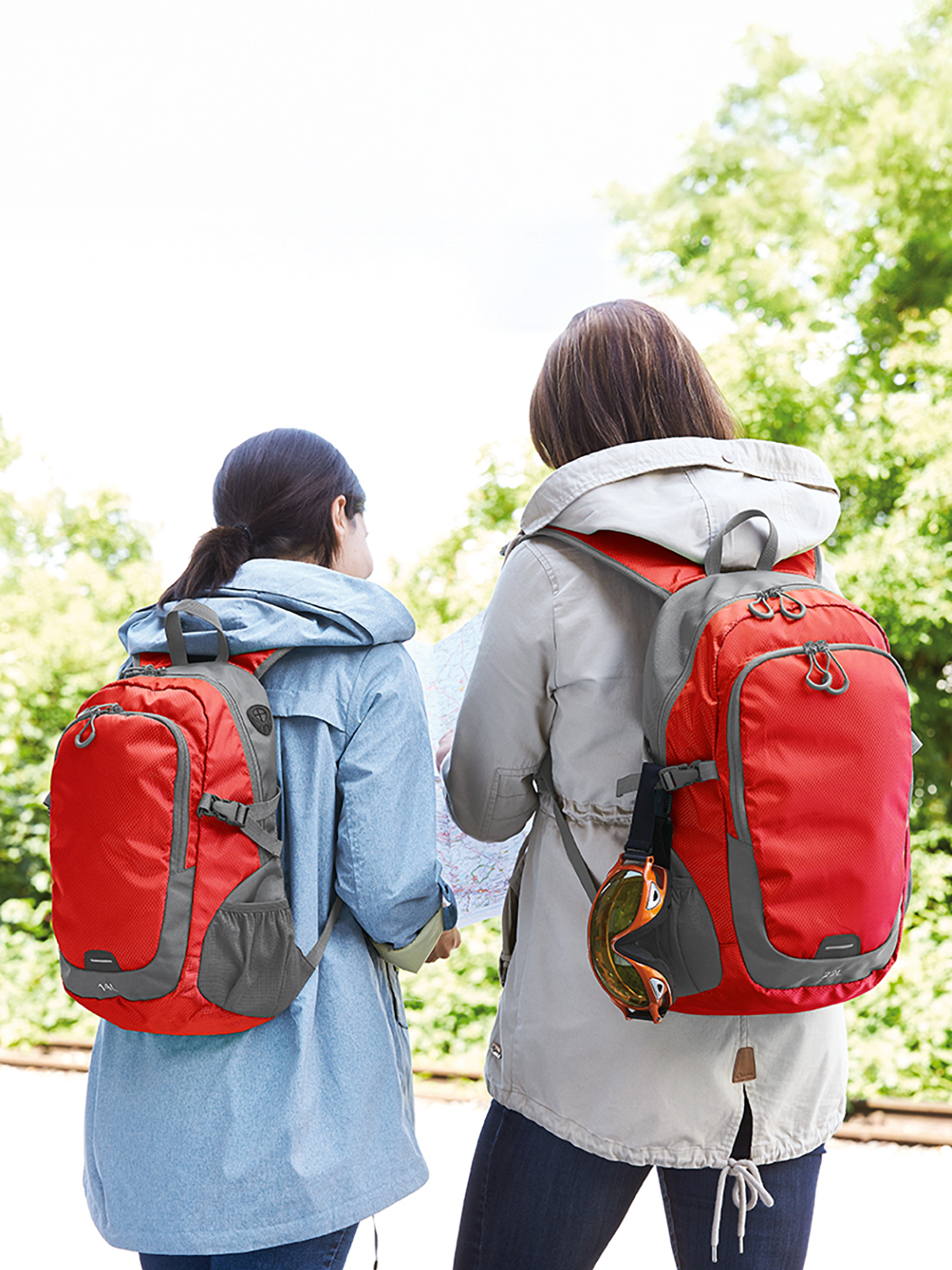 Rucksack STEP M und STEP L rot front