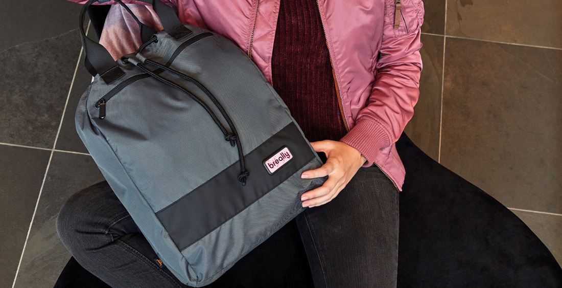 Rucksack mit HALFAR FAST LANE® Werbeanbringung