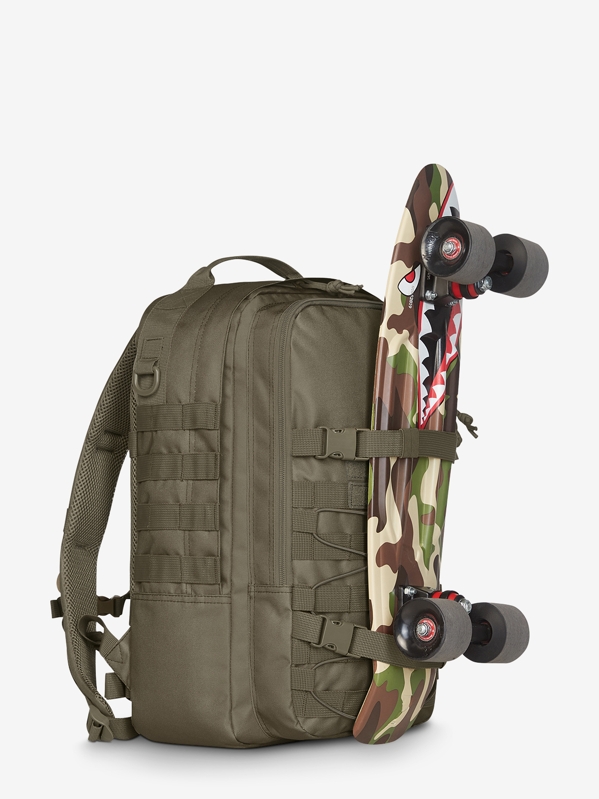 Notebook-Rucksack MOLLE oliv detail