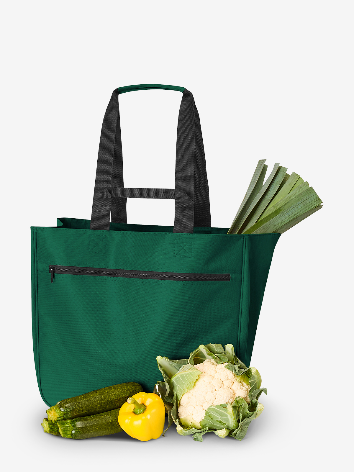 Shopper SOFTBASKET gruen gefuellt mit gemuese