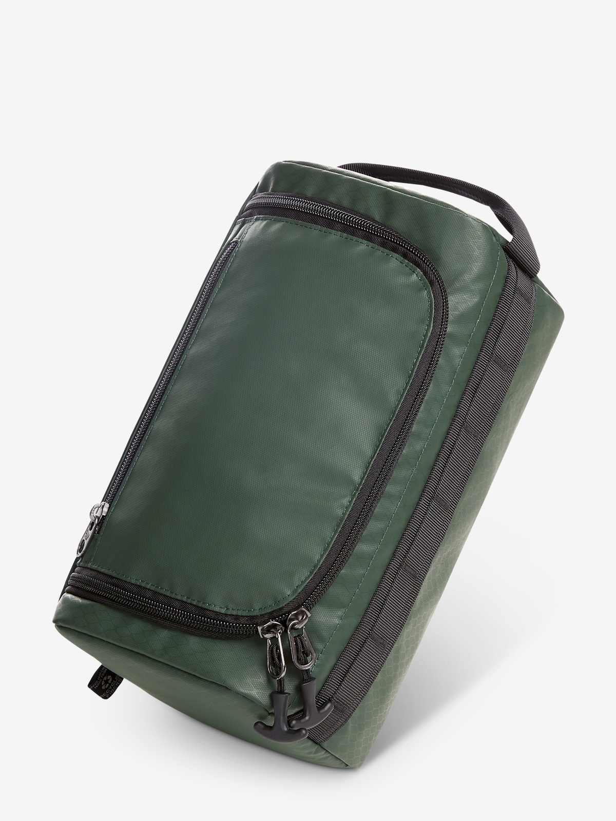 Kulturtasche ACTIVE dunkelgruen schraeg