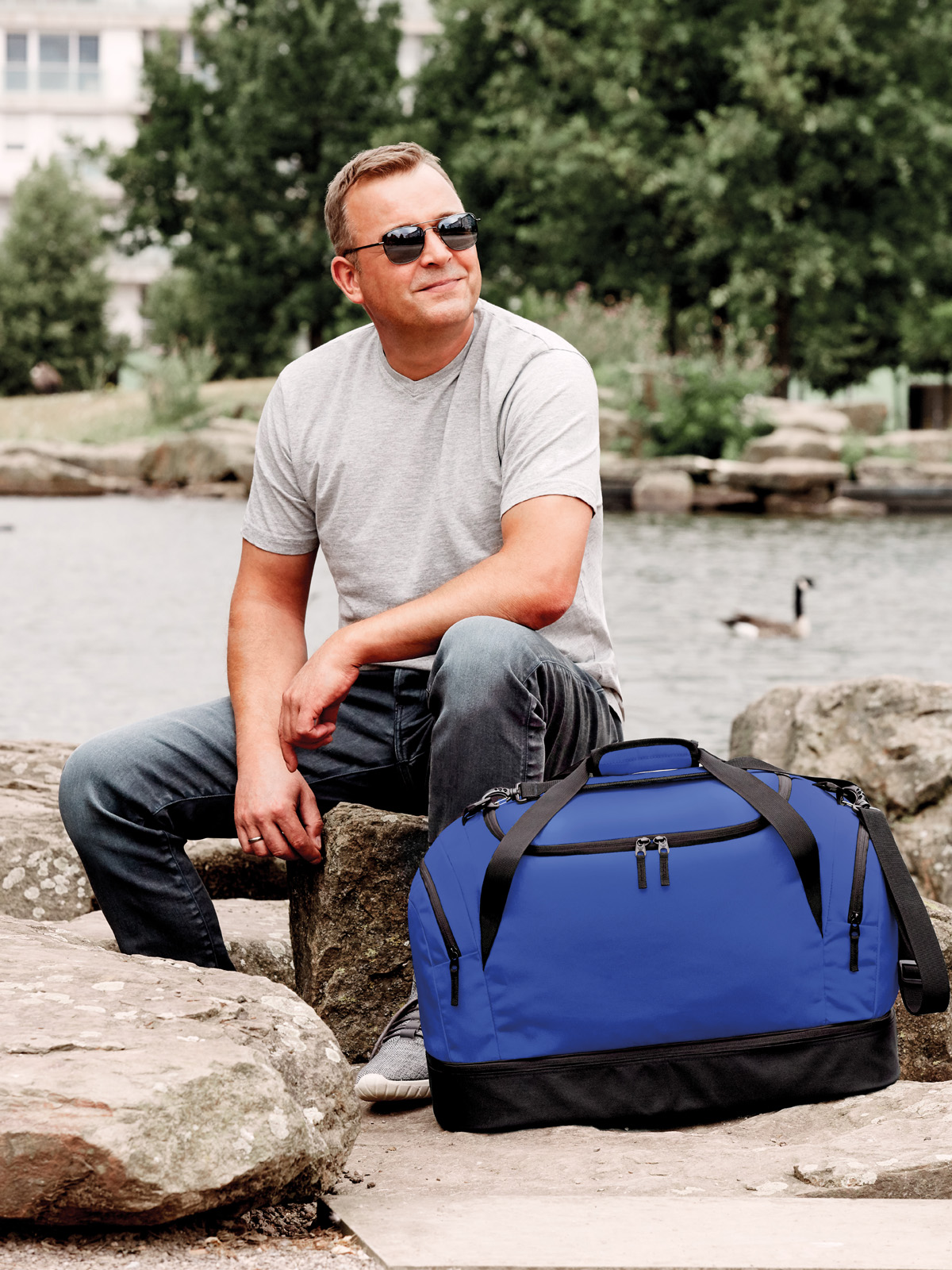 Sporttasche TEAM royalblau mit Model