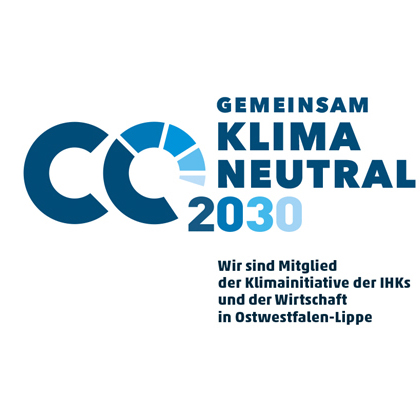 Gemeinsam Klimaneutral 2030 - Wir sind Mitglied der Klimainitiative der IHK OWL