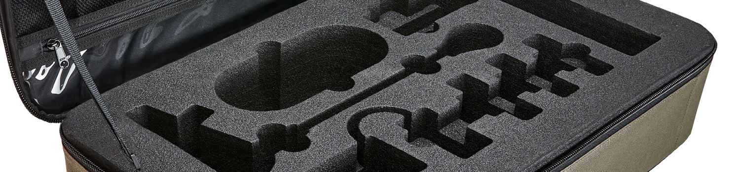 Schutztasche auf Maß angefertigt mit Möglichkeiten zum Verpacken von Inhalten