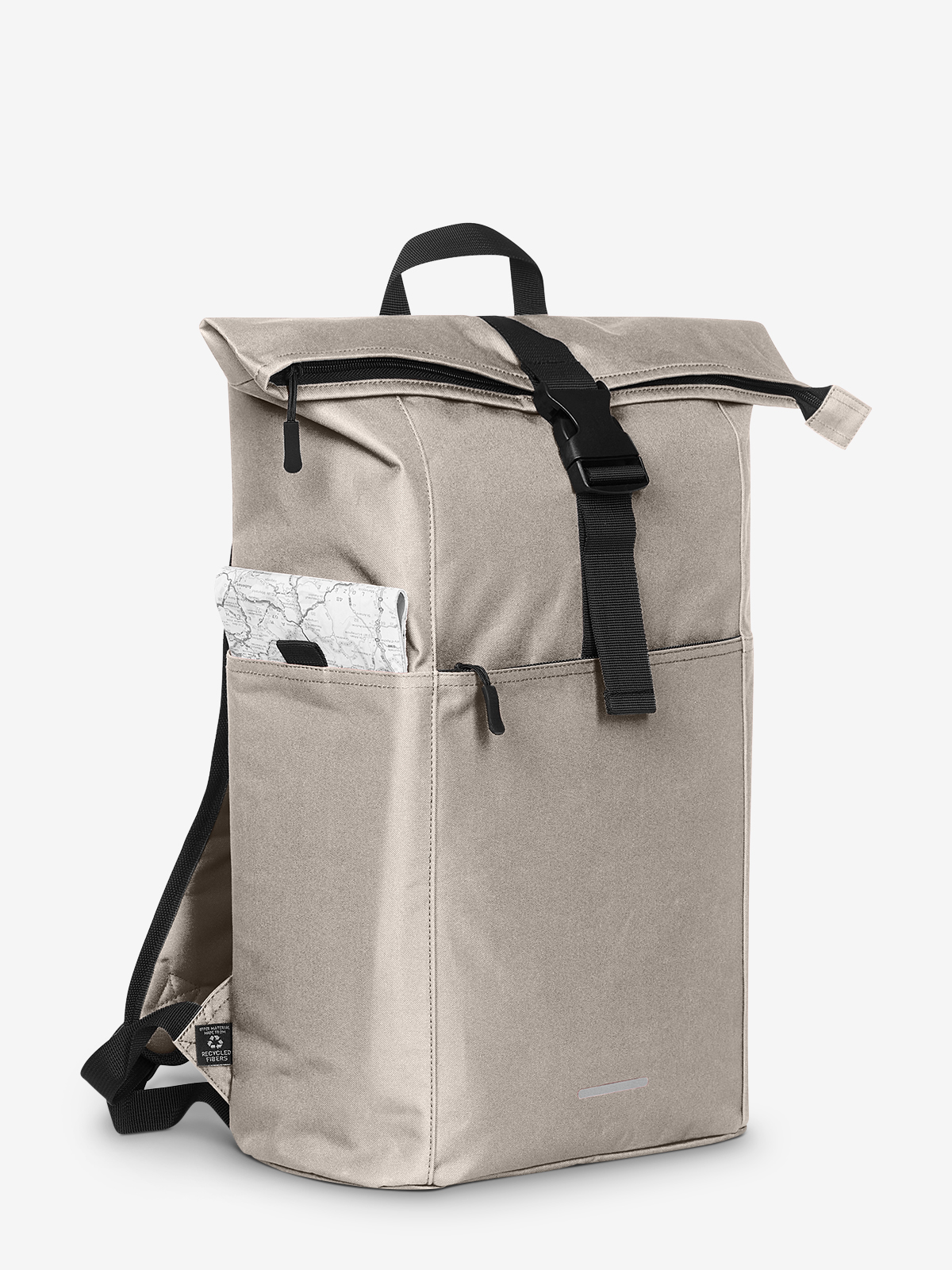 Rucksack BASIC beige seite