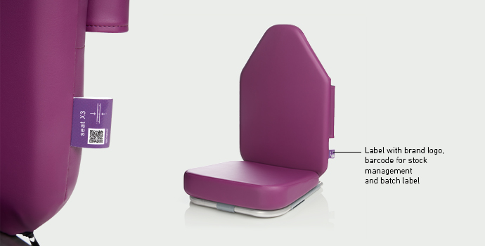 Halfar evacuation chair – Close-up of safety features