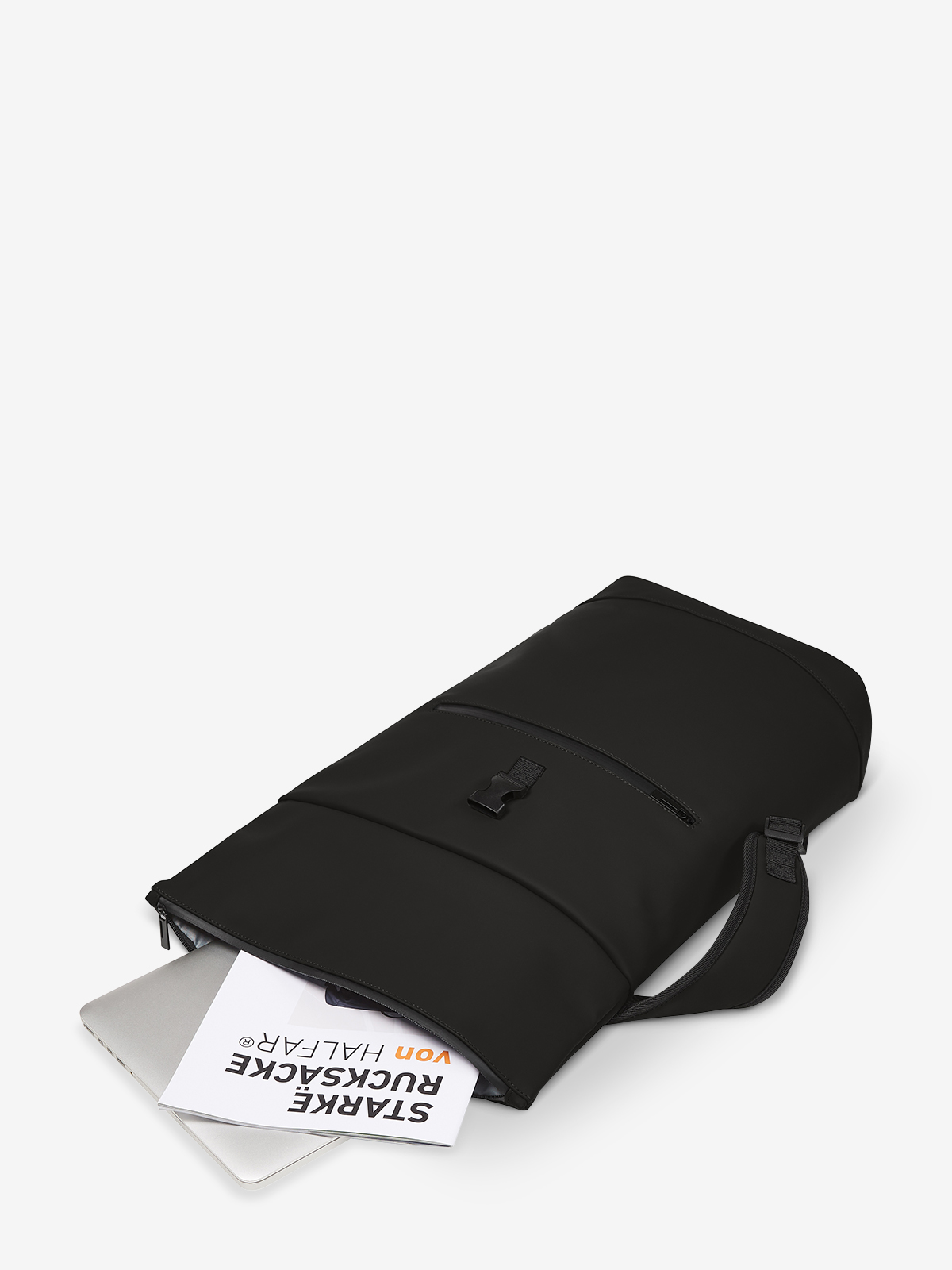 laptop backpack PURE black filled