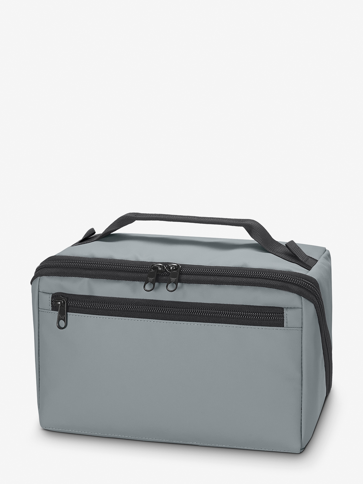 Reissverschluss-Tasche BOX mittelgrau