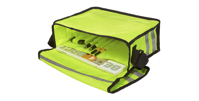 Neon yellow REFLEX shoulder bag model 1812205-B with a black base.