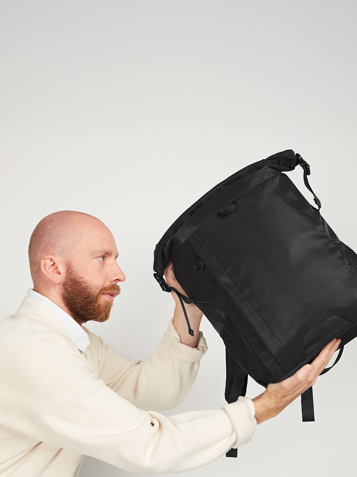 backpack MELLOW black featuring a model