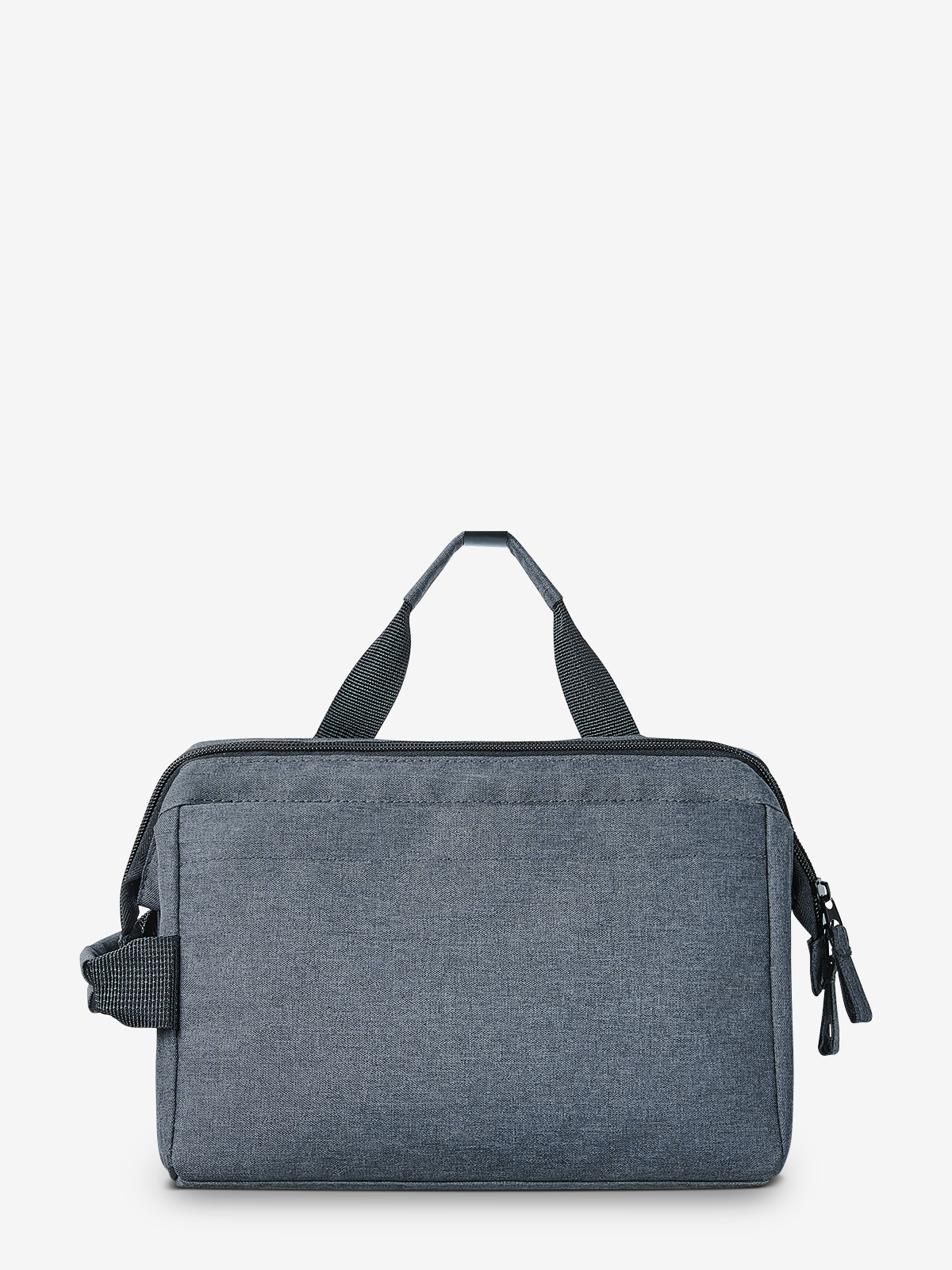 zipper bag CIRCLE blue-grey-sprinkle hanging