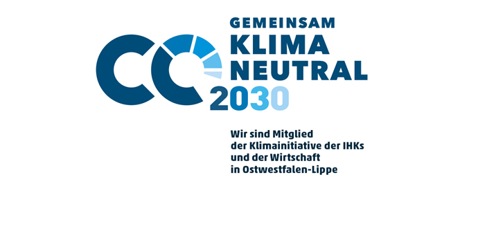 Gemeinsam Klimaneutral 2030 - Wir sind Mitglied der Klimainitiative der IHK OWL