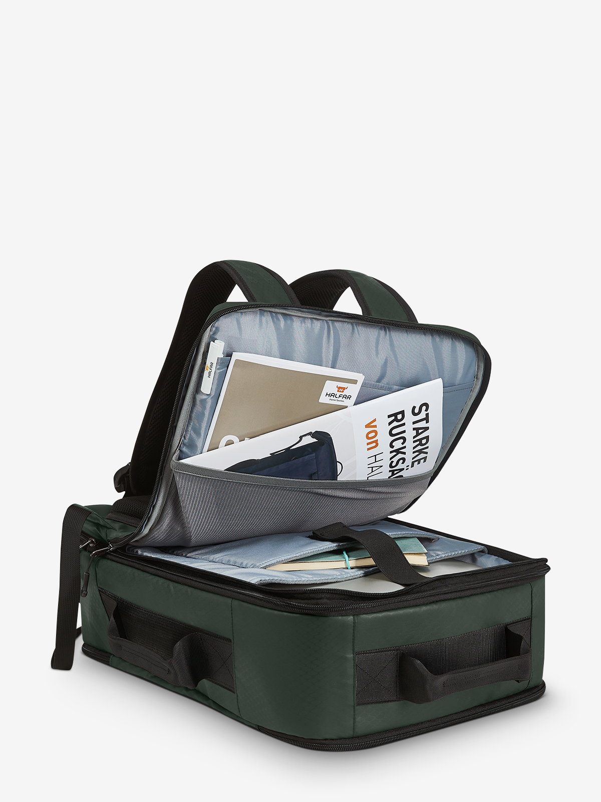 travel backpack ACTIVE dark-green filled