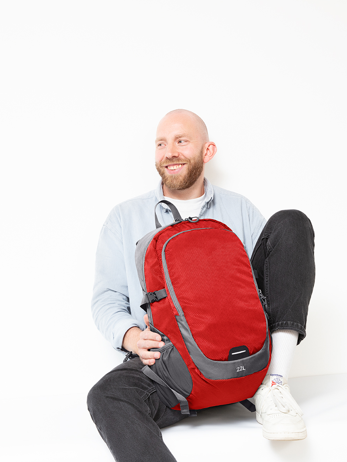 Rucksack STEP L rot mit Model
