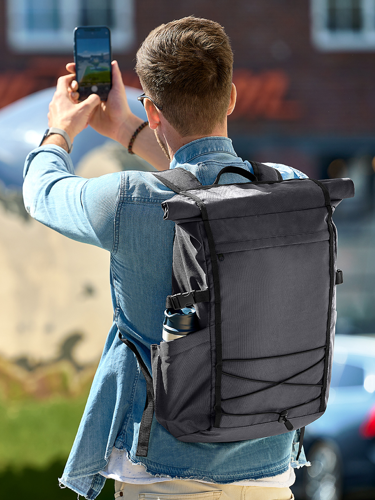 Notebook-Rucksack FLEX anthrazit mit Model