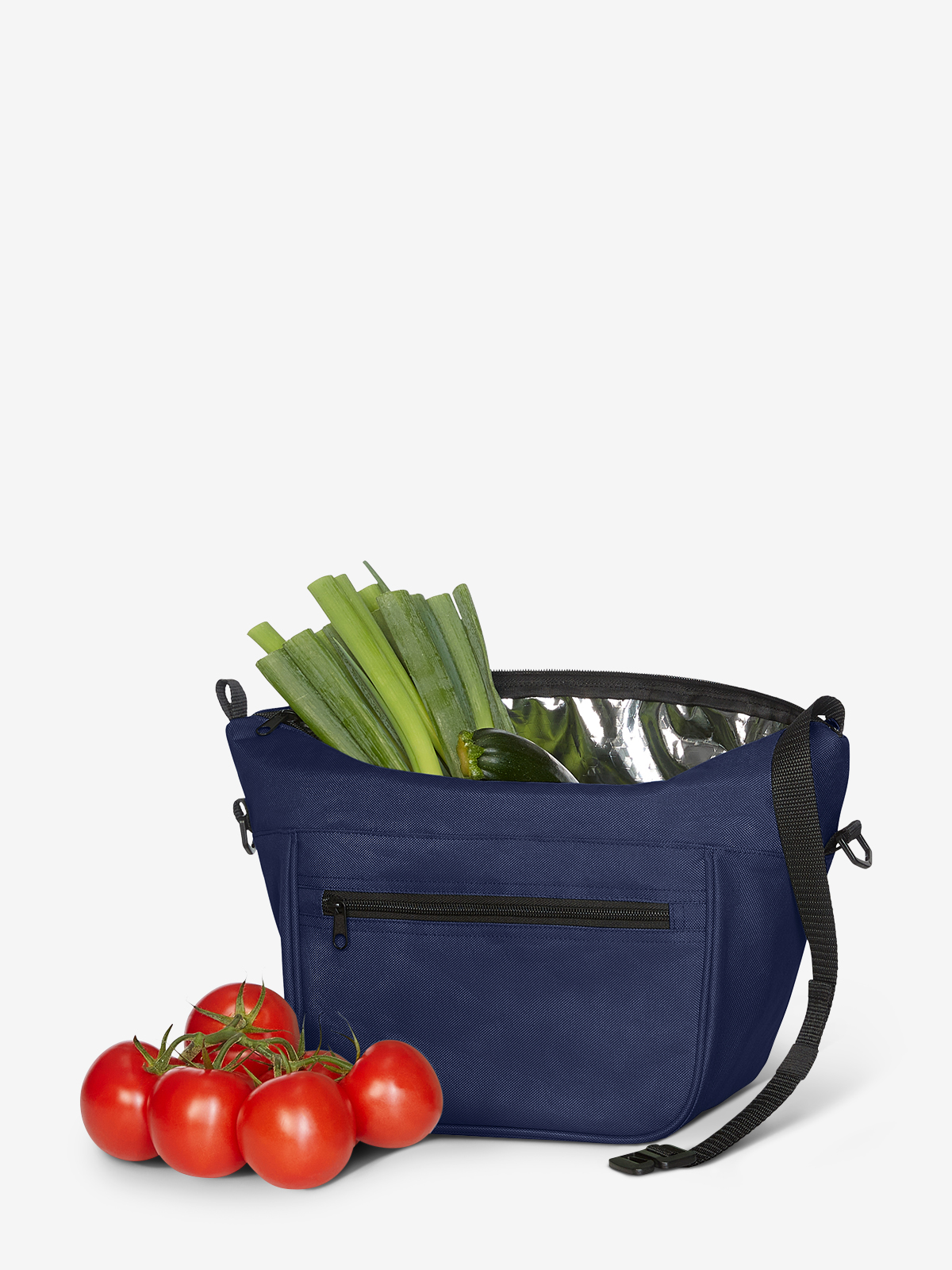 Lunchbag SOFTBASKET marine gefuellt mit gemuese