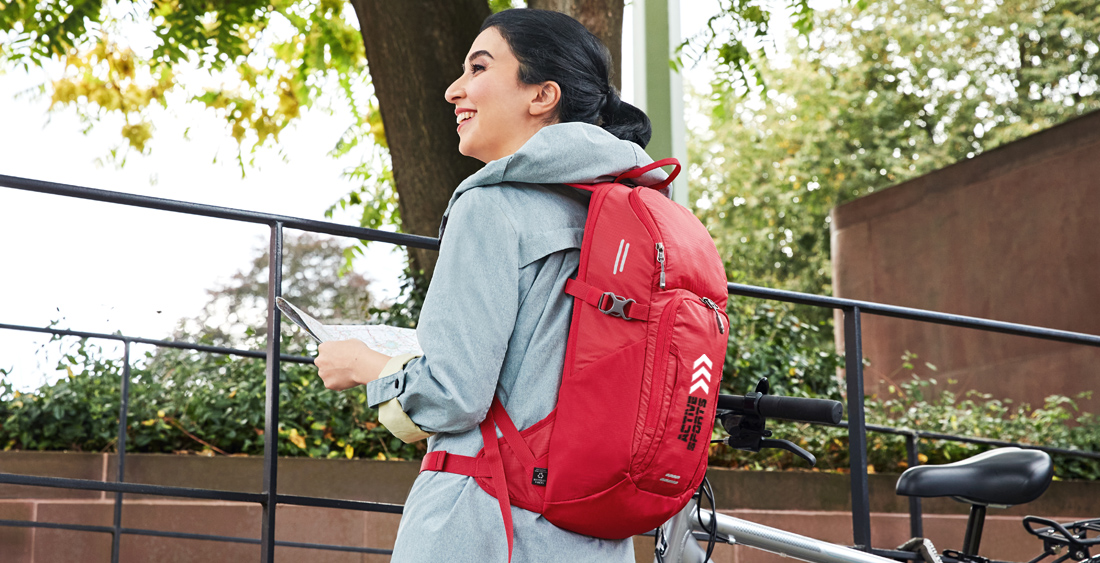 Fahrradtaschen selbst gestalten präsentiert als Tasche mit Druck