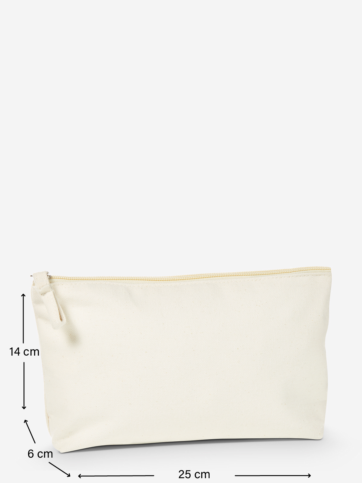 Abmessungen Reißverschluss-Tasche ORGANIC M