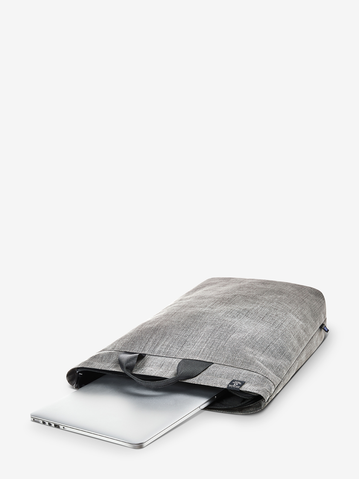 Laptop-Rucksack EUROPE hellgrau-meliert gefuellt