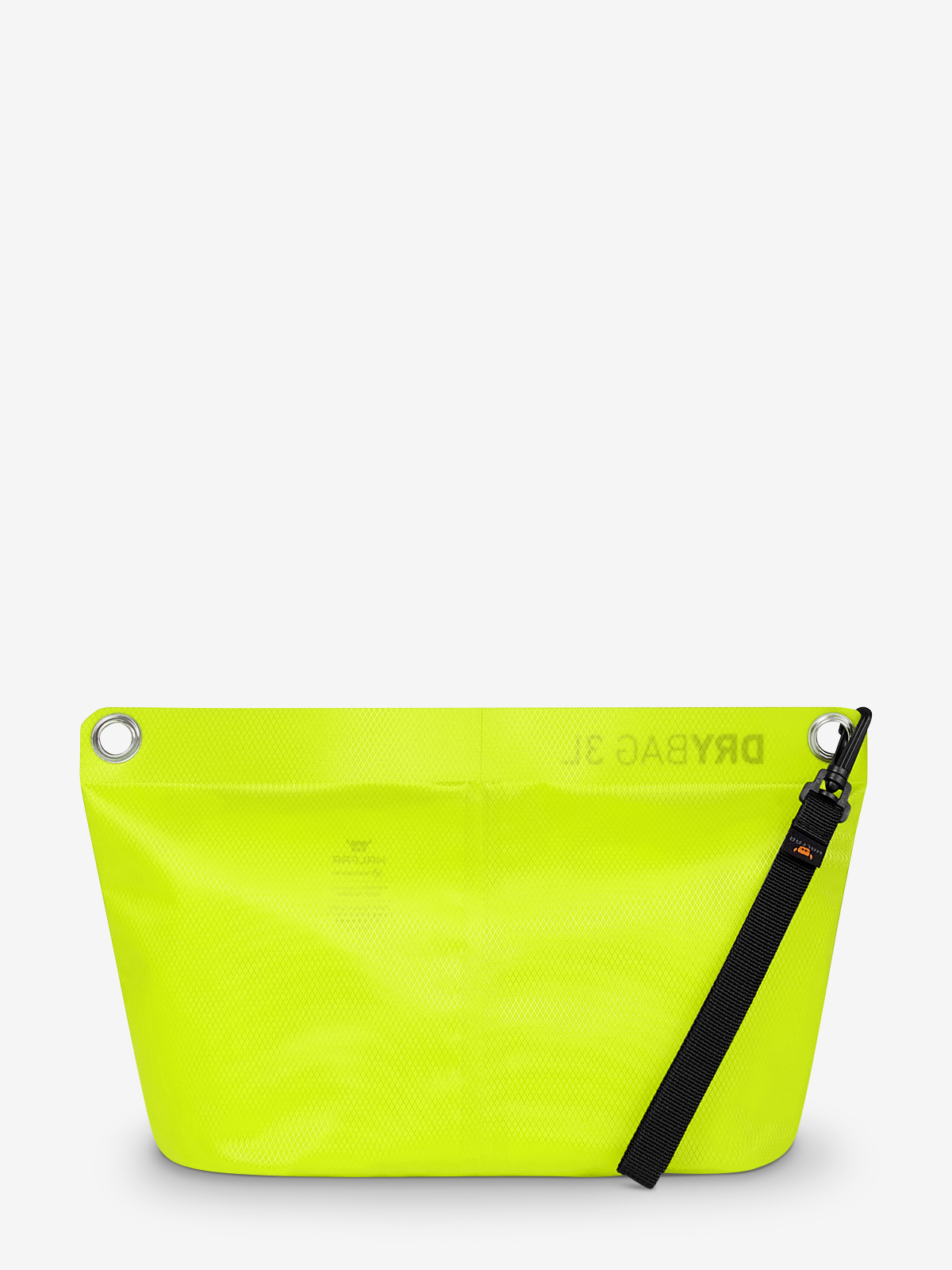 zipper bag DRYBAG neon-yellow back